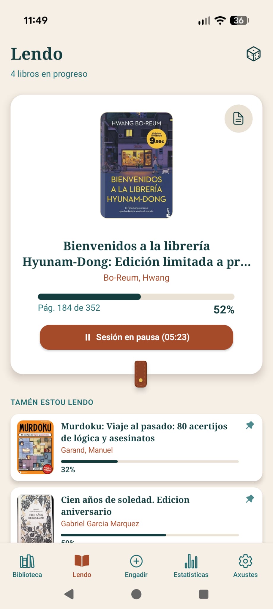 Progreso en detalle do libro